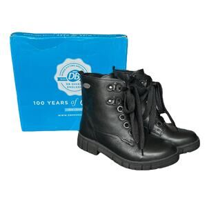 DB Shoes Womens Ampthill Black Leather Water Resistant Boots Size 7 2E - 4E 2V